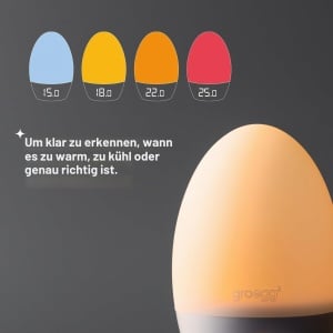 Termometru digital si lumina de noapte Tommee Tippee GroEgg2, USB, 4 culori - Img 3