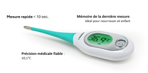 Termometru Digital THOMSON D3 pentru Fiecare Membru al Familiei, Masurare Rapida in 10 Secunde - Img 3