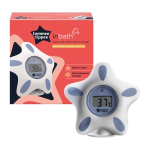 Termometru pentru baie si camera Tommee Tippee Closer to Nature, alb-verde, LED - Img 2