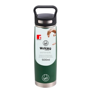 Termosflasca BERGNER 500 ml din otel inoxidabil, verde, rezistenta si usoara - Img 4