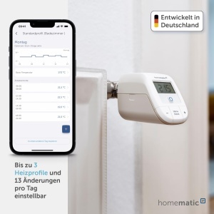 Termostat de radiator Homematic IP Basic, 3 profile de incalzire, control prin aplicatie - Img 2