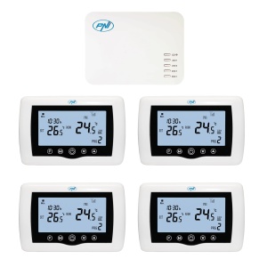 Termostat Inteligent PNI CT440, Wireless, WiFi, Control 4 Zone, Alb