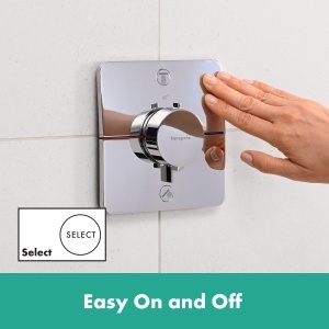 Termostat Submontat hansgrohe ShowerSelect Comfort Q, 2 Functii, Crom - Img 4