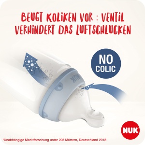 Tetina NUK First Choice+ Flow Control pentru biberoane | 6-18 luni |Supapa anti-colici | Fara BPA | 2 bucati - Img 4
