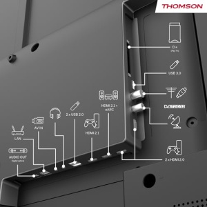 Thomson 43 inch (109cm) QLED Central Stand Google Smart TV, Wi-Fi, Dolby Audio, Bluetooth 5.1, Tuner triplu (cablu/satelit/antena), HDMI, CI+, Panou A+ - 43QG5C14 - Img 4