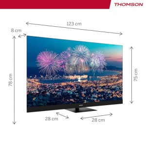 Thomson 55 Zoll (139cm) QLED Plus Google Smart TV, Wi-Fi, Dolby Audio, Bluetooth 5.1, Triple-Tuner (Kabel/Satellit/Antenne), HDMI, CI+, Panou A+ - 55QG6C14 - Img 2