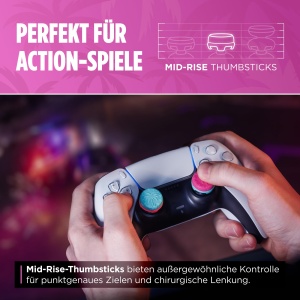 Thumbsticks pentru controller KontrolFreek Action Adventure Heist Edition PS5PS4, Rosa Blau - Img 4