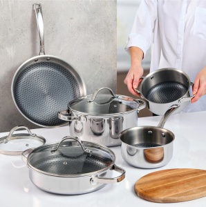 Tigaie adanca Tescoma SteelCRAFT cu capac, 24 cm, inox - Img 4