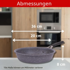 Tigaie antiaderenta Lagostina Tempra Mineral 20 cm, gri marmorata, cu maner din silicon - Img 3