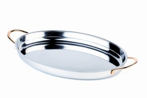 Tigaie de servire APS 60310, inox lustruit, manere din inox aurit, 1.2L