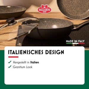 Tigaie din aluminiu BALLARINI Bologna 28 cm, antiaderenta ceramica, neagra - Img 5