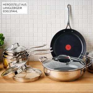 Tigaie din inox Jamie Oliver TEFAL 24 cm, antiaderenta, cu maner ergonomic - Img 3