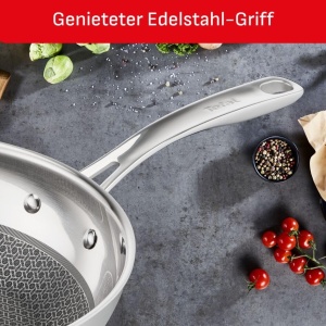 Tigaie din inox Tefal Eternal Mesh 28 cm, antiaderenta, pentru toate tipurile de aragaz - Img 4