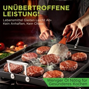 Tigaie Grill Nutrichef 56x32 cm cu Rillen, Antiadherenta, pentru Gaz, Electric si Inductie - Img 6