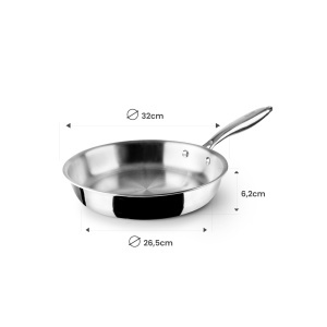 Tigaie IBILI, 32 cm, din inox, inductie, fara antiaderent - Img 5