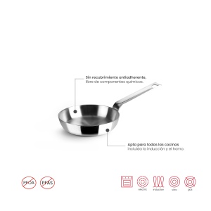 Tigaie IBILI Blinis Triply Natural, 12 cm, inox, inductie, fara antiaderent - Img 3