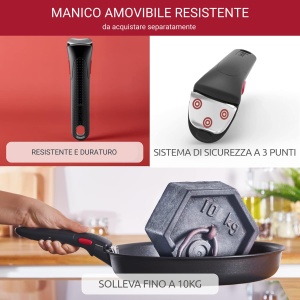 Tigaie Lagostina Ingenio Essential Plus 24 cm, Aluminiu, Antiaderenta, Termosignal - Img 3