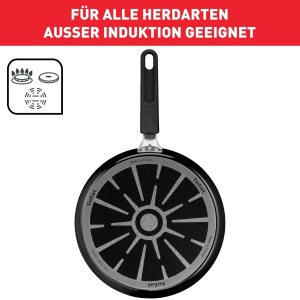 Tigaie pentru clatite Tefal Resist 25 cm, antiaderenta, neagra - Img 7