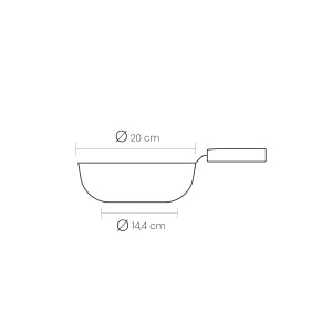 Tigaie pentru omlete Ibili 441020 Aluminiu negru 20 cm - Img 2