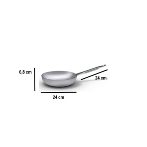 Tigaie profesionista Ballarini, aluminiu, 24 cm, gri - Img 4