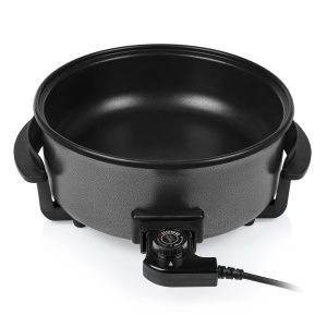 Tigaie Tristar XL - diametru 30 cm, capacitate 5 l, pentru 4 persoane, cu separator, termostat reglabil, 1500 W, negru, PZ-9135 - Img 2