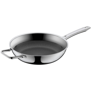 Tigaie WMF Profi Resist 28cm Inductie, inalta, acoperita cu material multistrat, margine inalta, structura fagure, maner din otel inoxidabil, sigur pentru cuptor