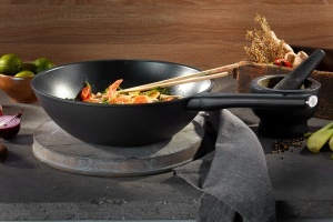 Tigaie wok ZWILLING Shine, 30 cm, aluminiu, antiaderenta, negru - Img 5