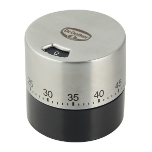Timer mecanic Dr Oetker 60 minute otel inoxidabil design modern gri