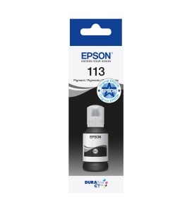 Tinta Epson EcoTank 113, Neagra, Pigmentata, Compatibila cu EcoTank