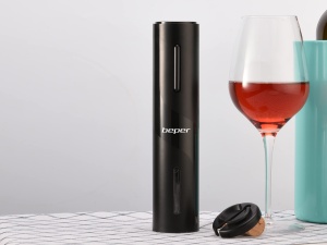 Tirbuson electric BEPER P102ACP100, reincarcabil USB, cu taietor de folie, negru - Img 9