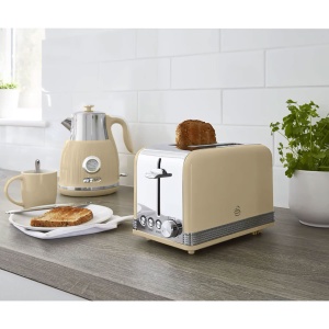 Toaster 2 felii Swan Retro ST19010CNEU, 815W, 6 trepte de rumenire, crem - Img 4