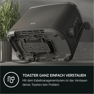 Toaster AEG Deli, 7 setari de rumenire, functie de dezghetare, culoare antracit - Img 3