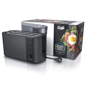 Toaster Arendo Frukost, 1500W, 4 felii, functie de dezghetare, Cool Grey - Img 7