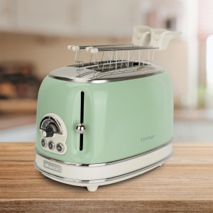 Toaster Ariete Vintage 155, 2 feliute, 810W, culoare verde - Img 5
