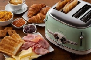 Toaster Ariete Vintage 156 Verde 1600W 6 trepte de prajire 4 felii - Img 9