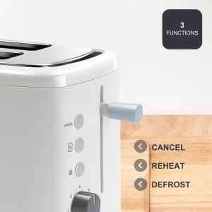 Toaster BlackDecker BXTO820E, 820W, 2 fante, alb - Img 2