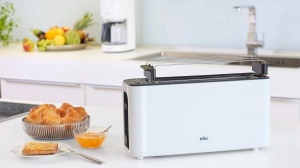 Toaster Braun HT 3110 WH, alb, cu 7 nivele de rumenire, functie de ridicare manuala - Img 6