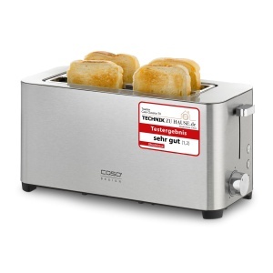 Toaster CASO Classico T 4, pentru 4 felii, 5 niveluri de rumenire, inox