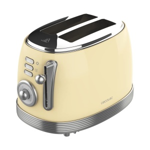 Toaster Cecotec ToastTaste 800 Vintage, 850W, 2 felii, Galben