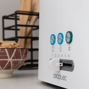 Toaster Cecotec ToastTaste 9000, 1630W, 4 felii, 2 sloturi extra-largi, Alb - Img 5