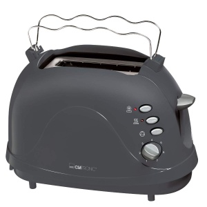 Toaster Clatronic TA 3565, 2 felii, putere 600-700 W, culoare gri