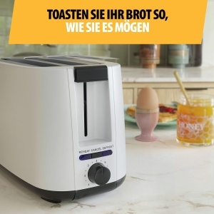Toaster cu fante lungi Tristar BR-1057, 1400W, 7 trepte de rumenire, alb - Img 5