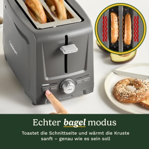 Toaster Cuisinart Core Collection 2 felii, sloturi mari, functie bagel, design compact - Img 6