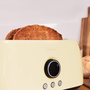 Toaster digital Cecotec ClassicToast 15000, 1500W, 4 felii, 2 sloturi extra-largi, galben - Img 3