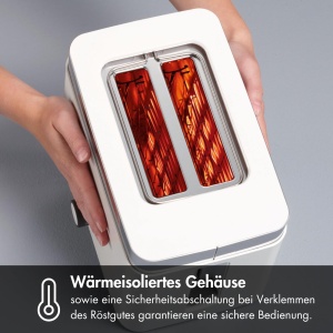 Toaster GRAEF TO61, 2 felii, 6 nivele de rumenire, alb - Img 6