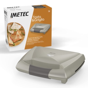 Toaster Imetec TostaGriglia 800W Placi XL Antiaderente Functie ONOFF