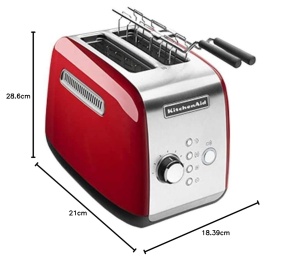 Toaster KitchenAid 5KMT221EER pentru 2 felii, rosu, cu functie de dezghetare - Img 2