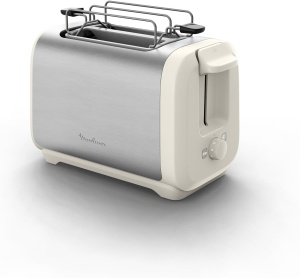 Toaster Moulinex Subito LT5S1AE0, 1200 W, 2 fante, alb si inox