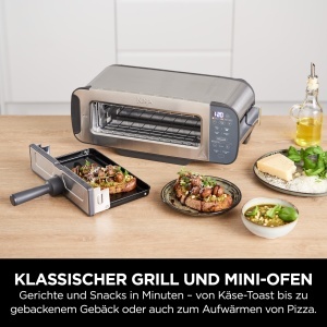 Toaster Ninja Foodi 3-in-1, Grill si Panini-Presa, Inox, ST202EU - Img 7