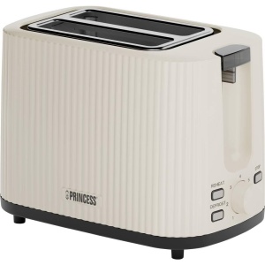 Toaster Princess Wave, 2 feliute, 930 W, 7 nivele de rumenire, culoare bej